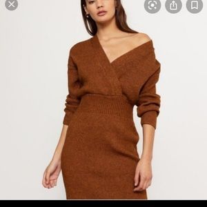 Modern Citizen Small Rust Knit Midi Dress